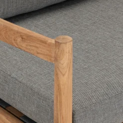 alinea Pouf Exterieur|Fauteuil De Jardin*Fauteuil de jardin en teck recyclé - gris