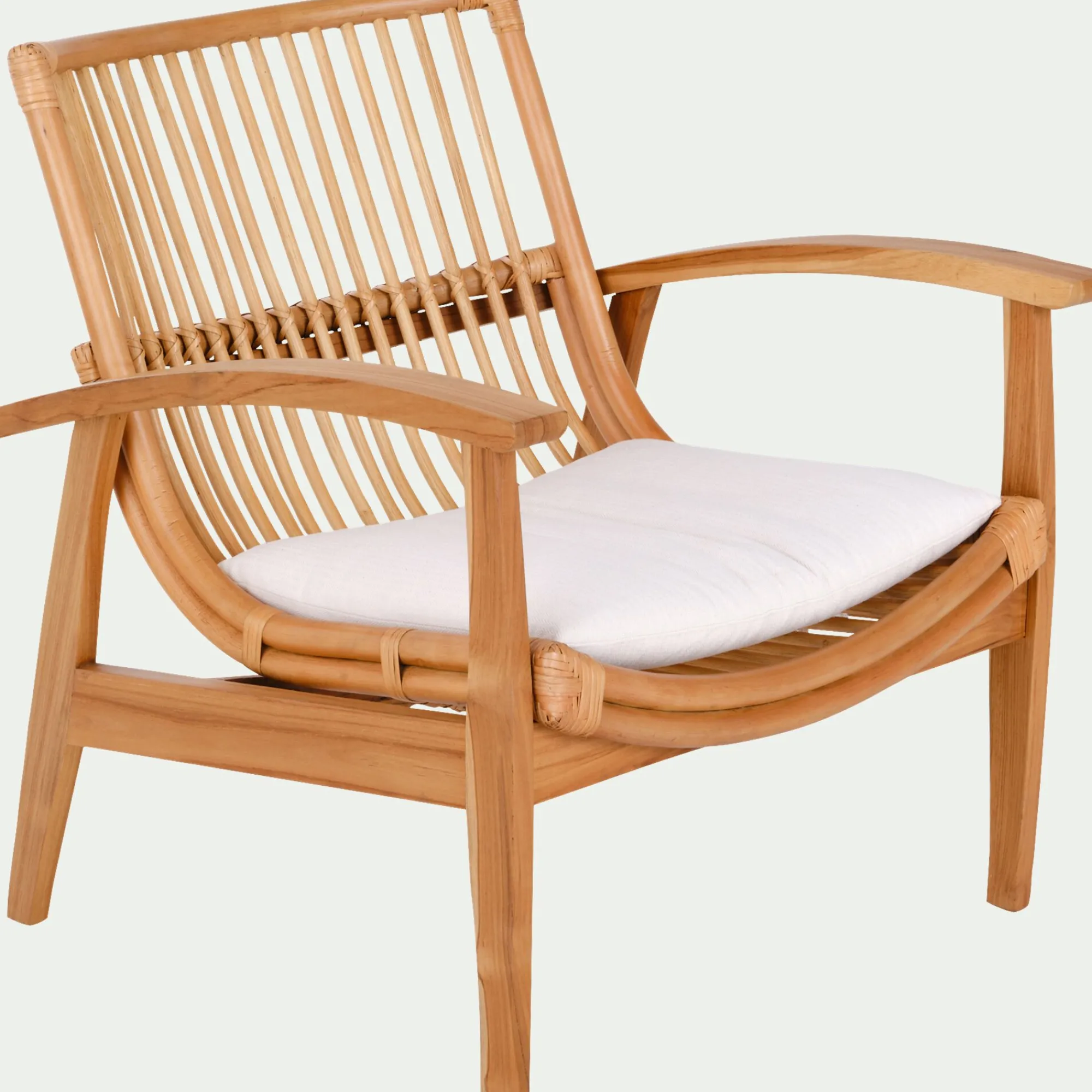 alinea Fauteuil*Fauteuil en teck et rotin - Naturel