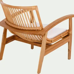 alinea Fauteuil*Fauteuil en teck et rotin - Naturel