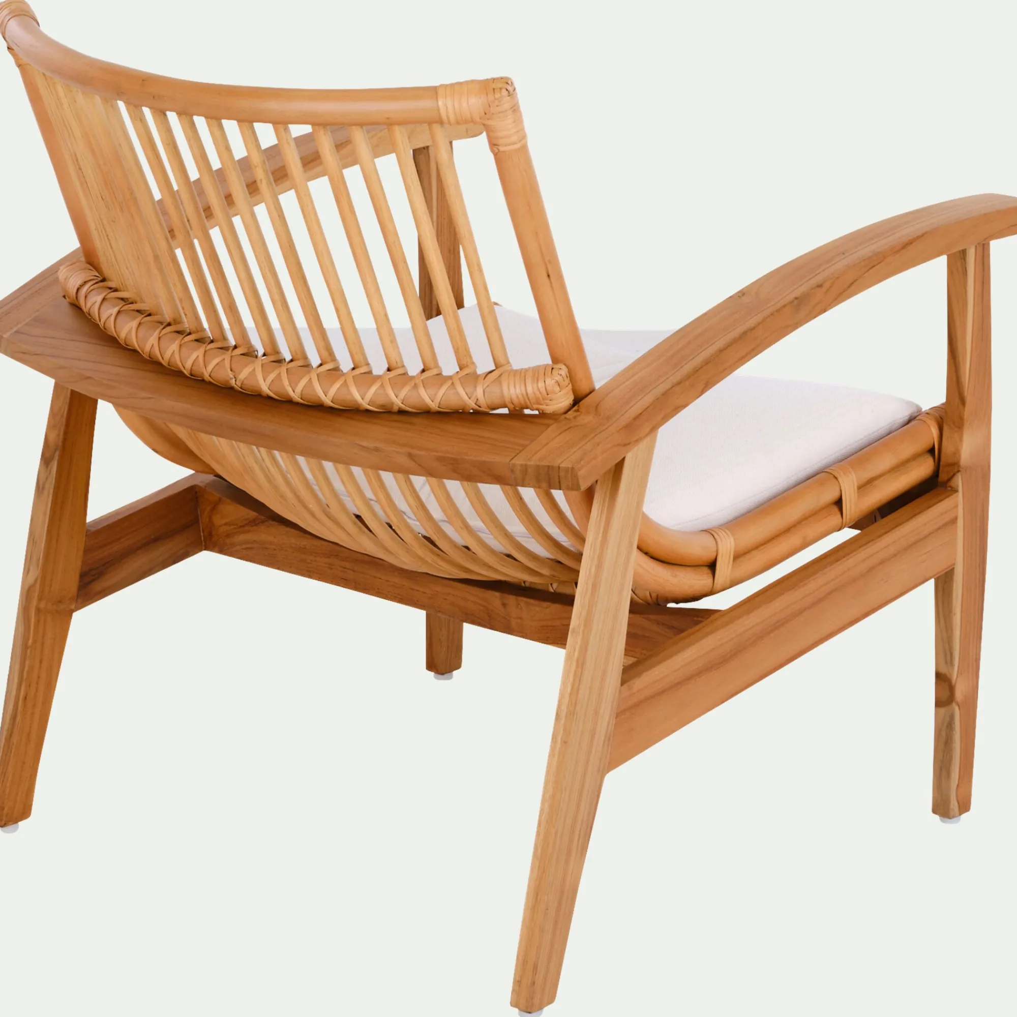 alinea Fauteuil*Fauteuil en teck et rotin - Naturel