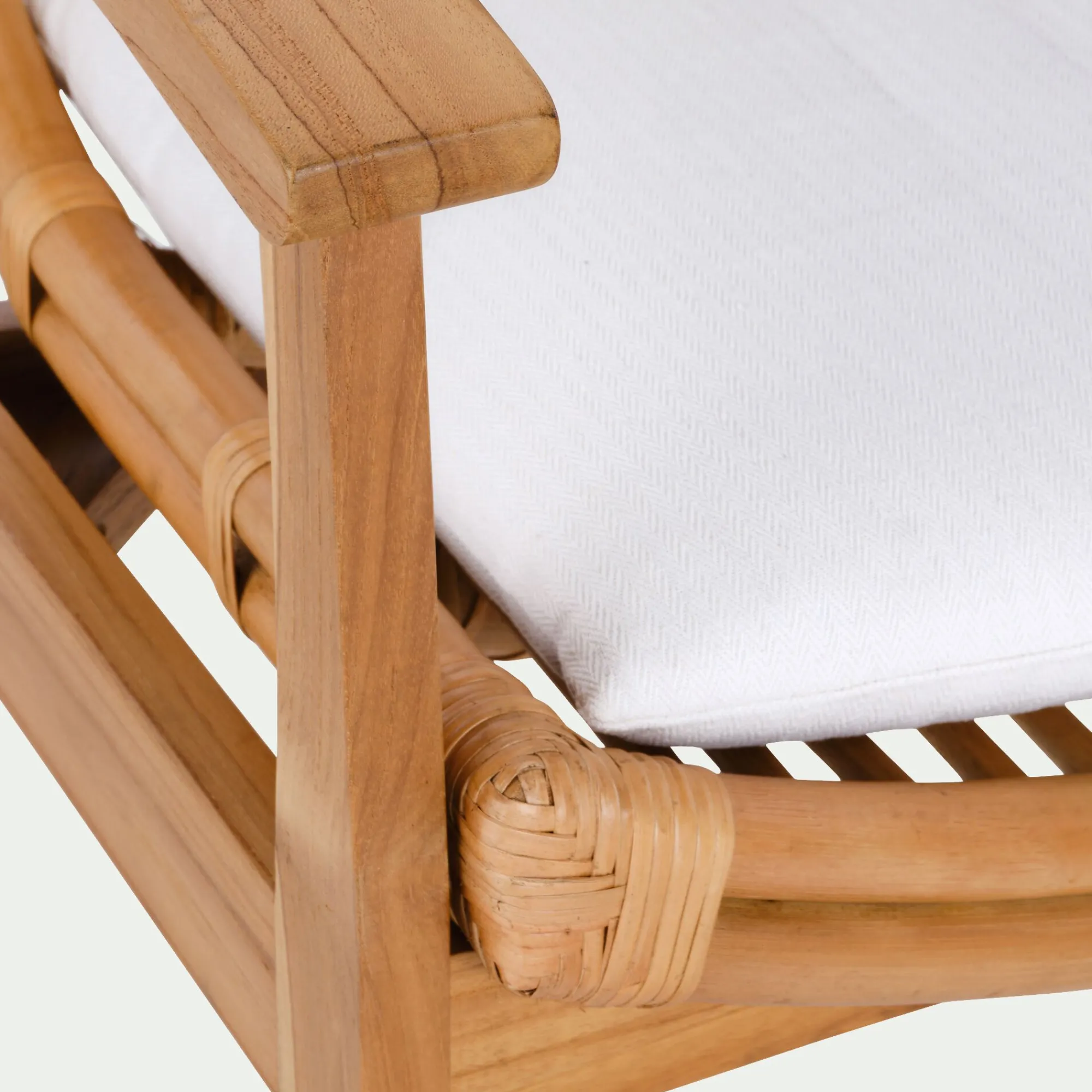 alinea Fauteuil*Fauteuil en teck et rotin - Naturel
