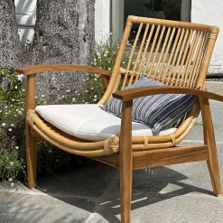 alinea Fauteuil*Fauteuil en teck et rotin - Naturel