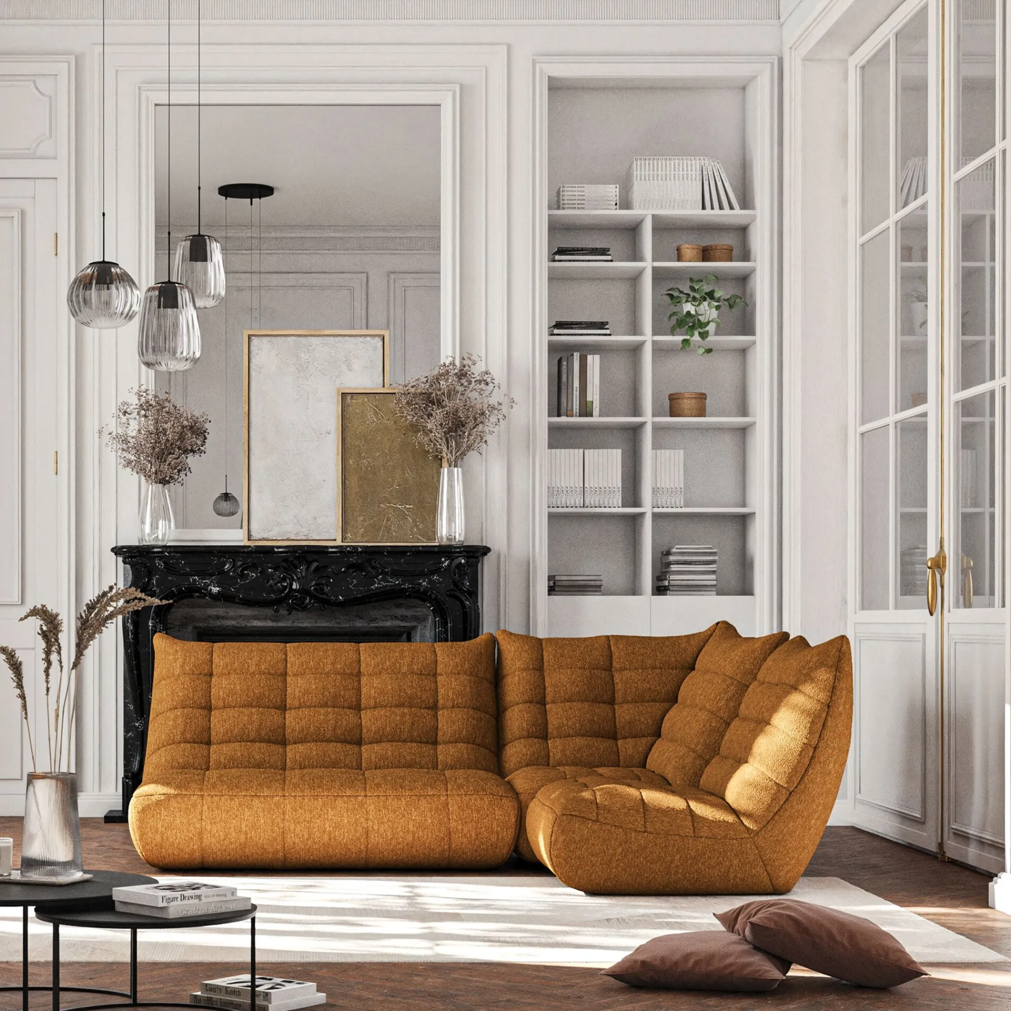 alinea Fauteuil*Fauteuil en tissu chenille - argan Jaune
