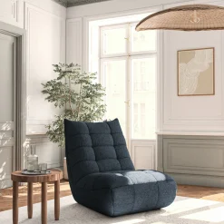 alinea Fauteuil*Fauteuil en tissu chenille - marine Bleu