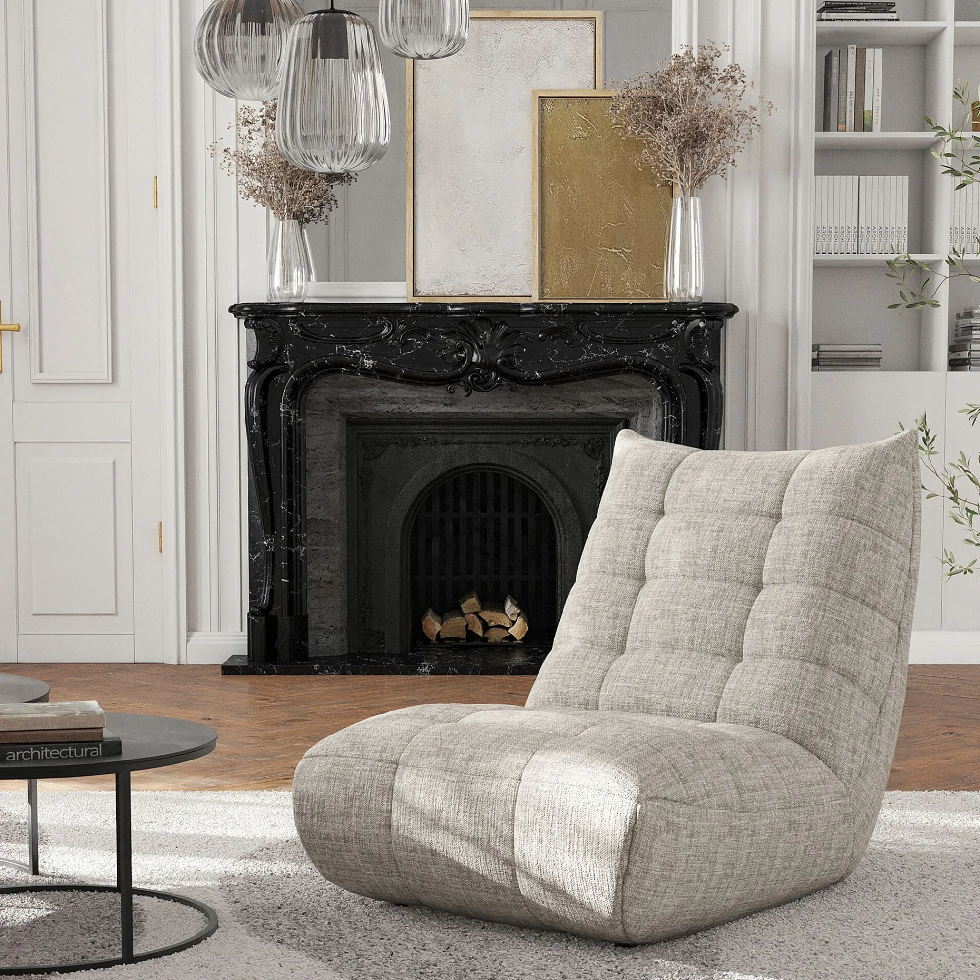 alinea Fauteuil*Fauteuil en tissu chenille - roucas Beige
