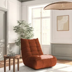 alinea Fauteuil*Fauteuil en tissu chenille - brun rustrel Marron