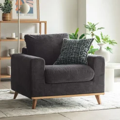 alinea Fauteuil*Fauteuil en tissu cosmo - Gris anthracite