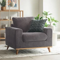 alinea Fauteuil*Fauteuil en tissu crown - restanque Gris