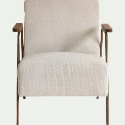 alinea Fauteuil*Fauteuil en velours - Beige