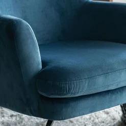 alinea Fauteuil*Fauteuil en velours - myrte Bleu