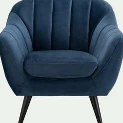 alinea Fauteuil*Fauteuil en velours - myrte Bleu