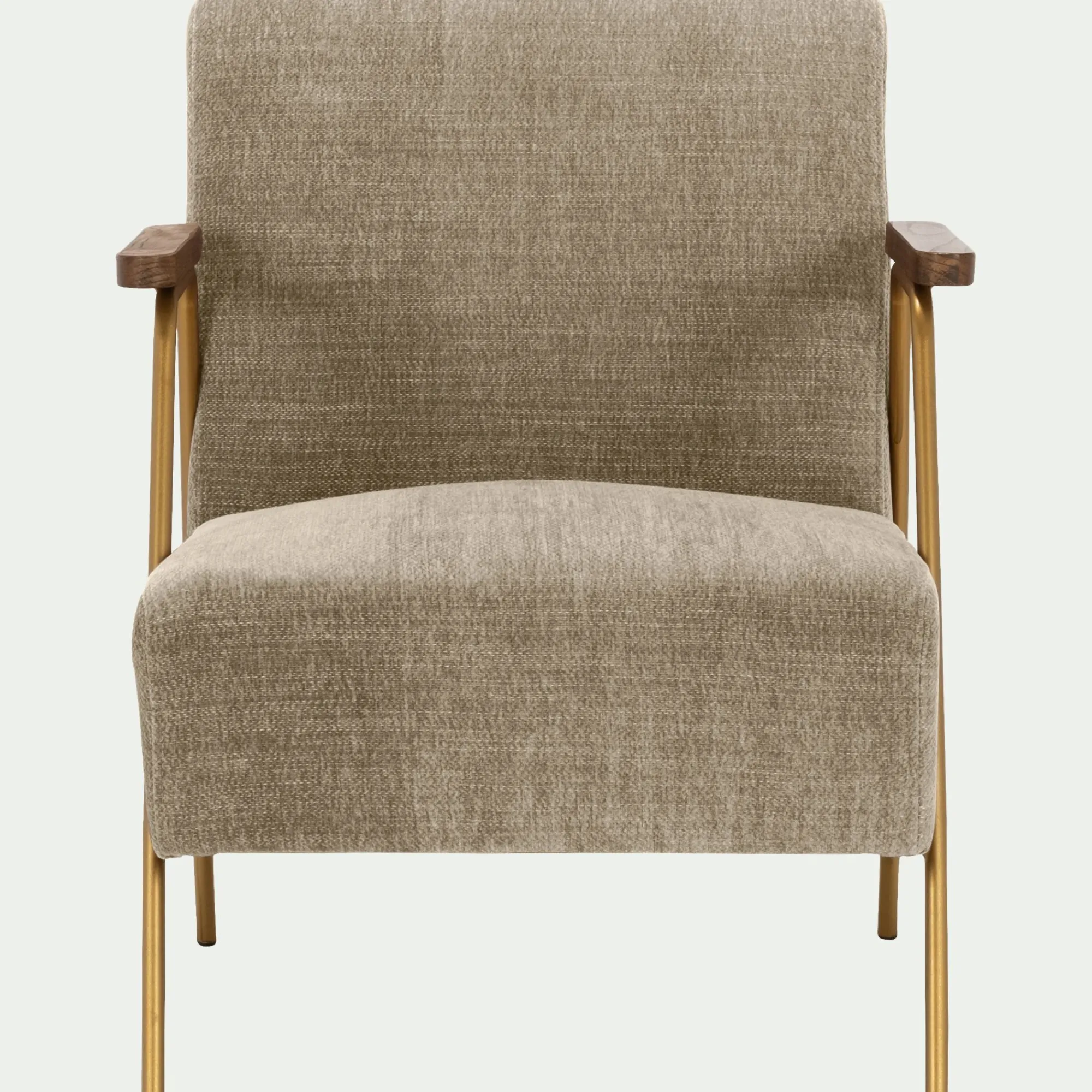 alinea Fauteuil*Fauteuil en velours - brun châtaigner Marron