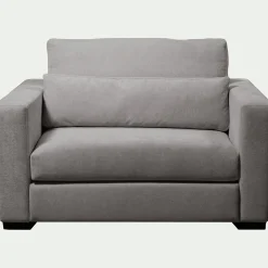 alinea Fauteuil*Fauteuil fixe en tissu Bloq - Gris