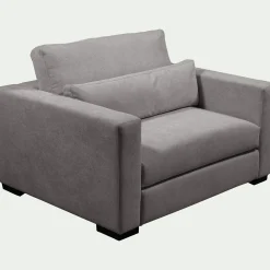 alinea Fauteuil*Fauteuil fixe en tissu Bloq - Gris