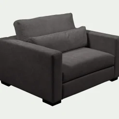 alinea Fauteuil*Fauteuil fixe en tissu Bloq - anthracite Gris