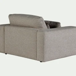 alinea Fauteuil|Petit Canapé*Fauteuil fixe en tissu bouclette - Gris clair
