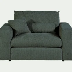 alinea Fauteuil*Fauteuil fixe en tissu chenille - calaluna Bleu