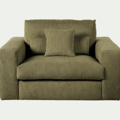alinea Fauteuil*Fauteuil fixe en velours côtelé - cèdre Vert