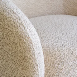 alinea Fauteuil*Fauteuil pivotant en tissu bouclette - Beige