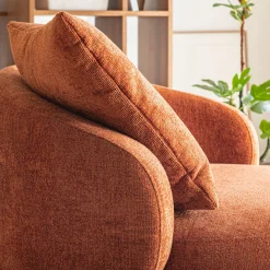 alinea Fauteuil*Fauteuil pivotant en tissu Genesis - brun rustrel Marron