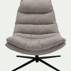 alinea Fauteuil*Fauteuil pivotant en tissu - taupe Gris
