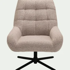 alinea Fauteuil*Fauteuil pivotant en tissu boulette - Beige