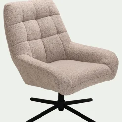 alinea Fauteuil*Fauteuil pivotant en tissu boulette - Beige