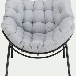 alinea Pouf Exterieur|Fauteuil De Jardin*Fauteuil relax en tissu - borie Gris