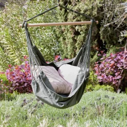 alinea Fauteuil Suspendu*Fauteuil suspendu en polycoton - Vert cèdre
