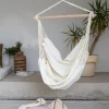 alinea Pouf Exterieur|Fauteuil Suspendu*Fauteuil suspendu en polycoton - blanc écru