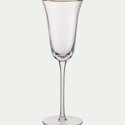 alinea Verre À Pied|Flûte Et Coupe De Champagne*Flûte à champagne avec liseré doré en verre 20cl - Transparent
