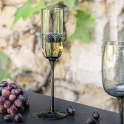 alinea Verre À Pied|Flûte Et Coupe De Champagne*Flûte à champagne en verre 18,5cl - Gris