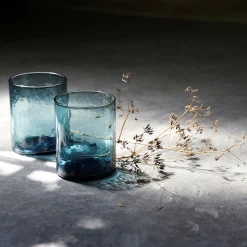 alinea Verre À Eau*Gobelet en verre 40cl - Bleu