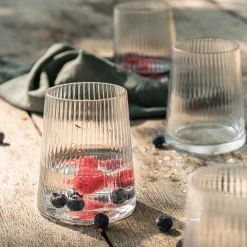 alinea Verre À Eau*Gobelet en verre strié 39cl - Transparent
