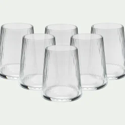 alinea Verre À Eau*Gobelet en verre strié 39cl - Transparent