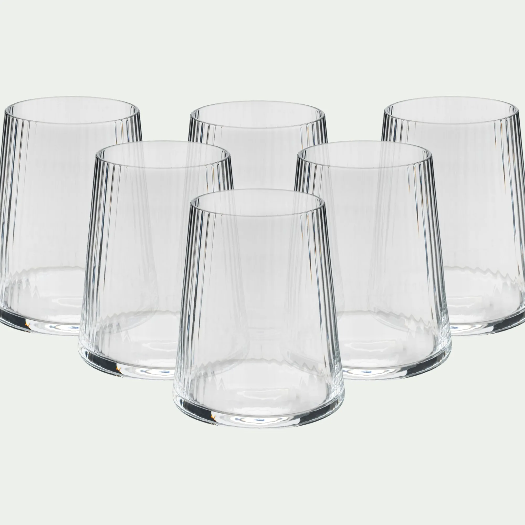 alinea Verre À Eau*Gobelet en verre strié 39cl - Transparent