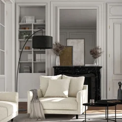 alinea Fauteuil|Petit Canapé*Grand fauteuil fixe en tissu genesis - Blanc ventoux