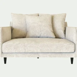 alinea Fauteuil|Petit Canapé*Grand fauteuil fixe en tissu genesis - Blanc ventoux