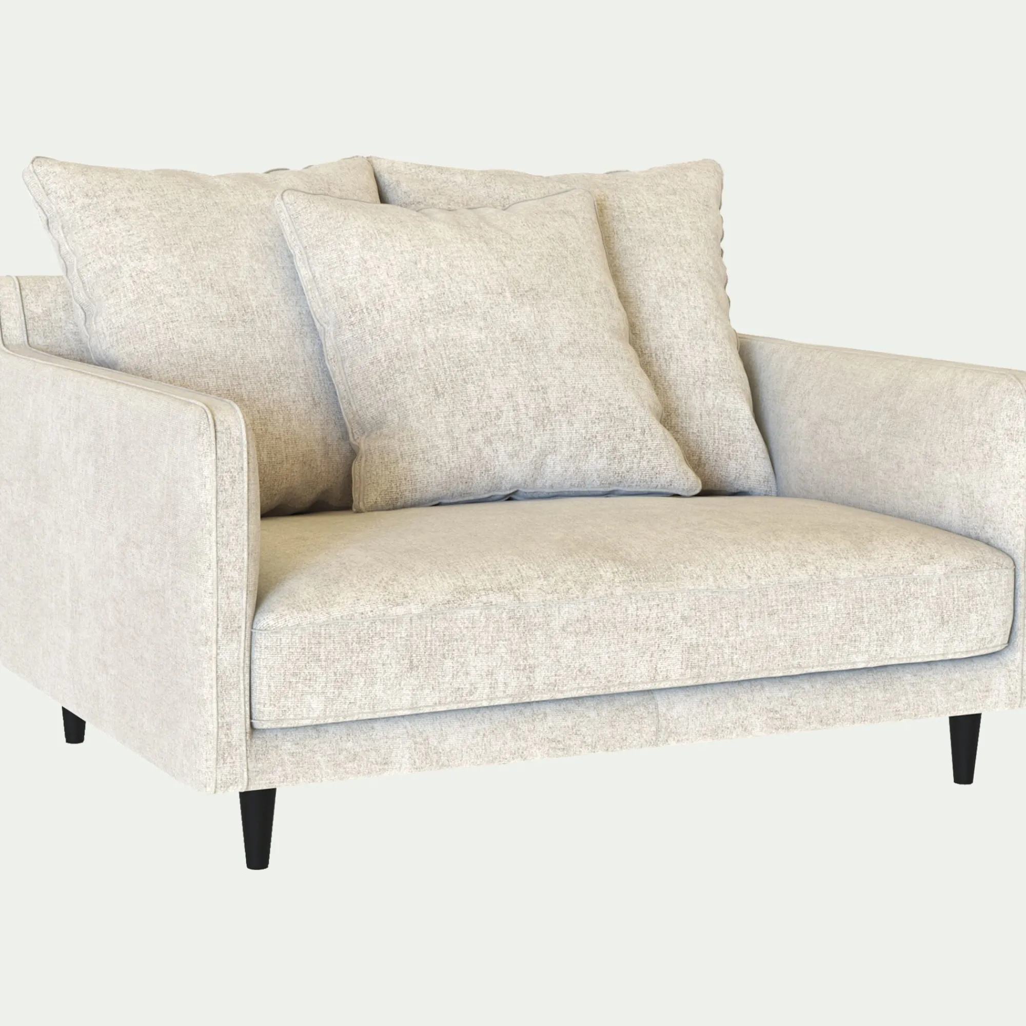 alinea Fauteuil|Petit Canapé*Grand fauteuil fixe en tissu genesis - Blanc ventoux