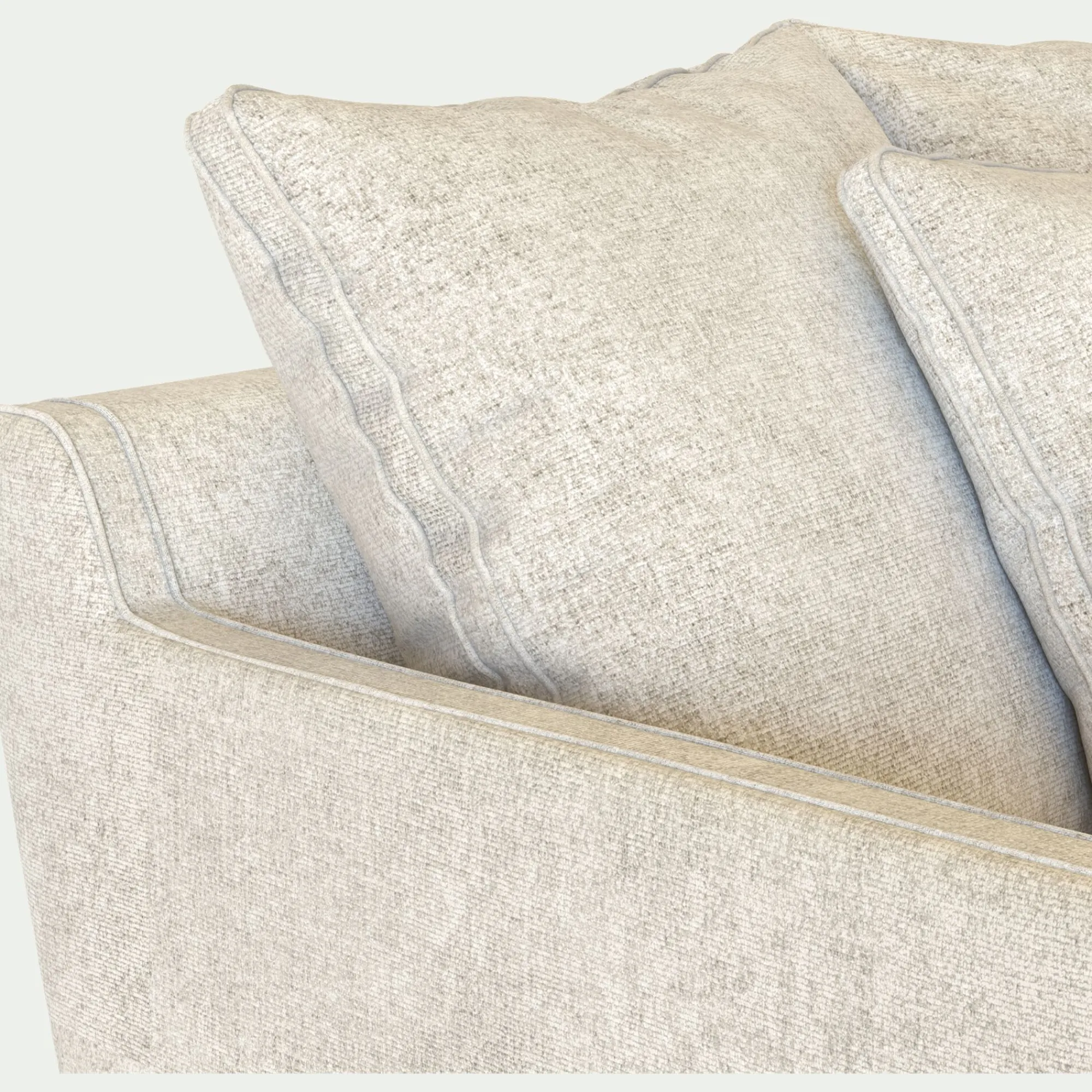 alinea Fauteuil|Petit Canapé*Grand fauteuil fixe en tissu genesis - Blanc ventoux