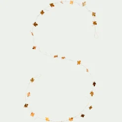alinea Guirlande De Noël*Guirlande de Noël en feuilles en laiton et perles L183cm - Doré