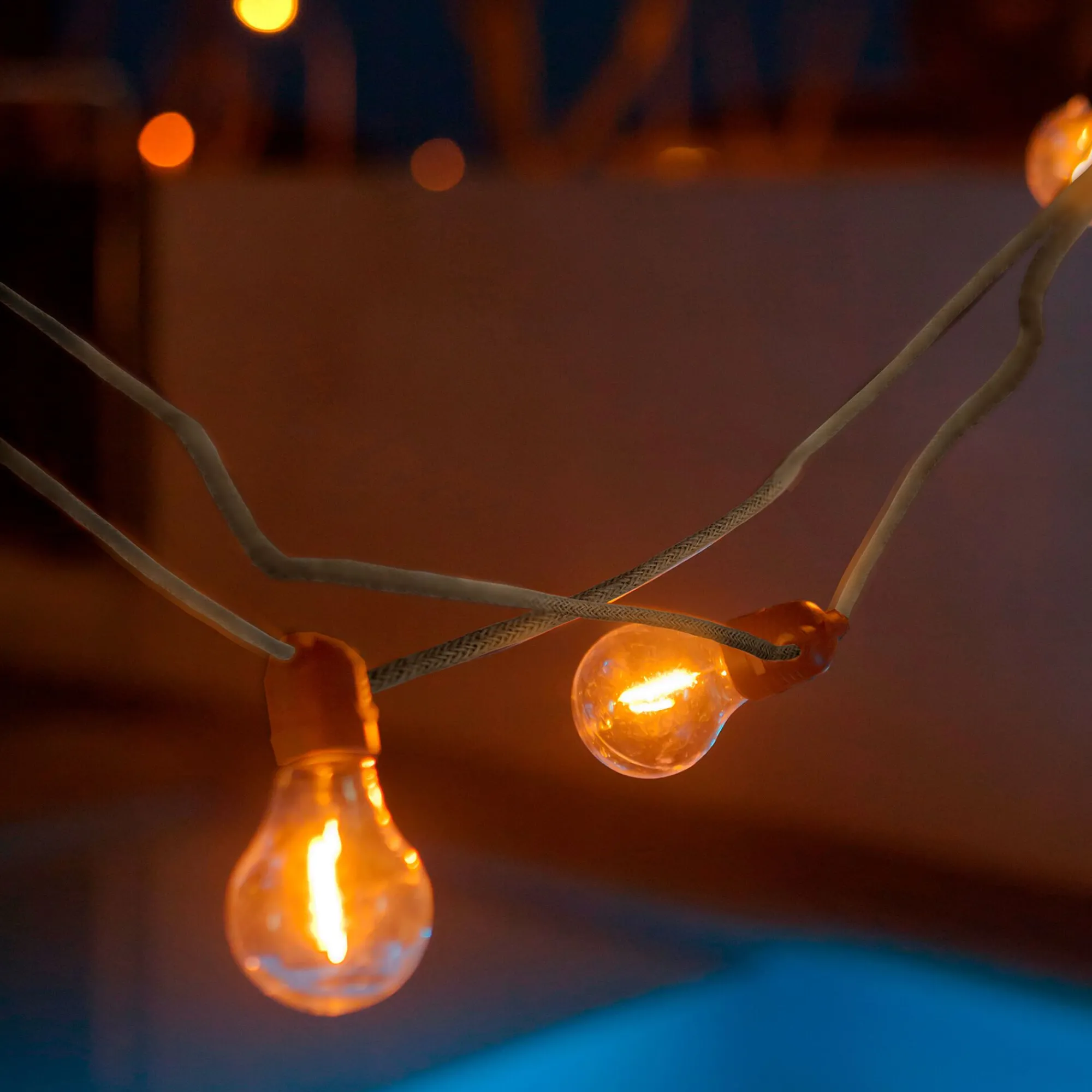 alinea Luminaire Exterieur|Guirlandes Lumineuses Extérieur*Guirlande électrique avec câble en jute 10 ampoules 8m - Naturel