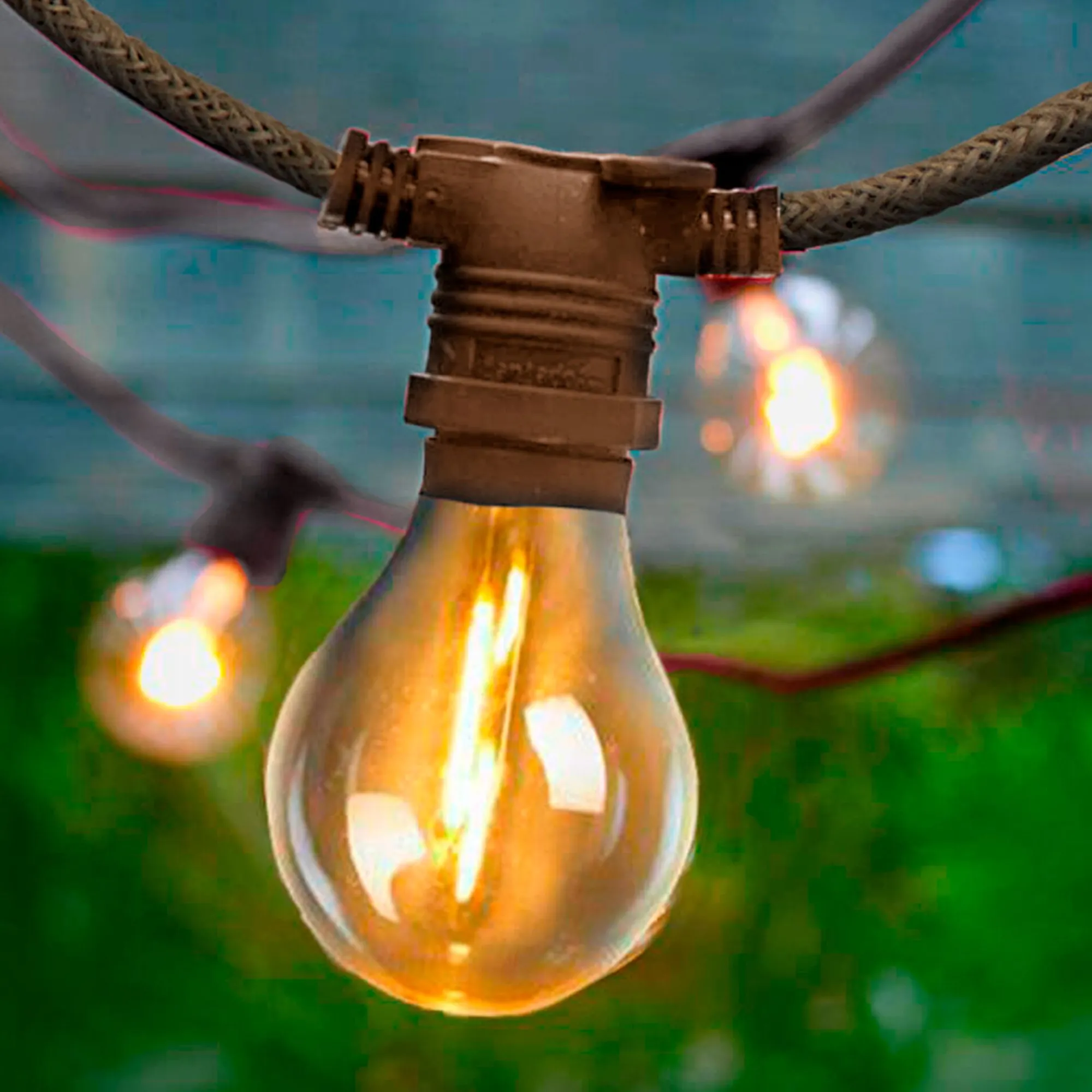 alinea Luminaire Exterieur|Guirlandes Lumineuses Extérieur*Guirlande électrique avec câble en jute 10 ampoules 8m - Naturel