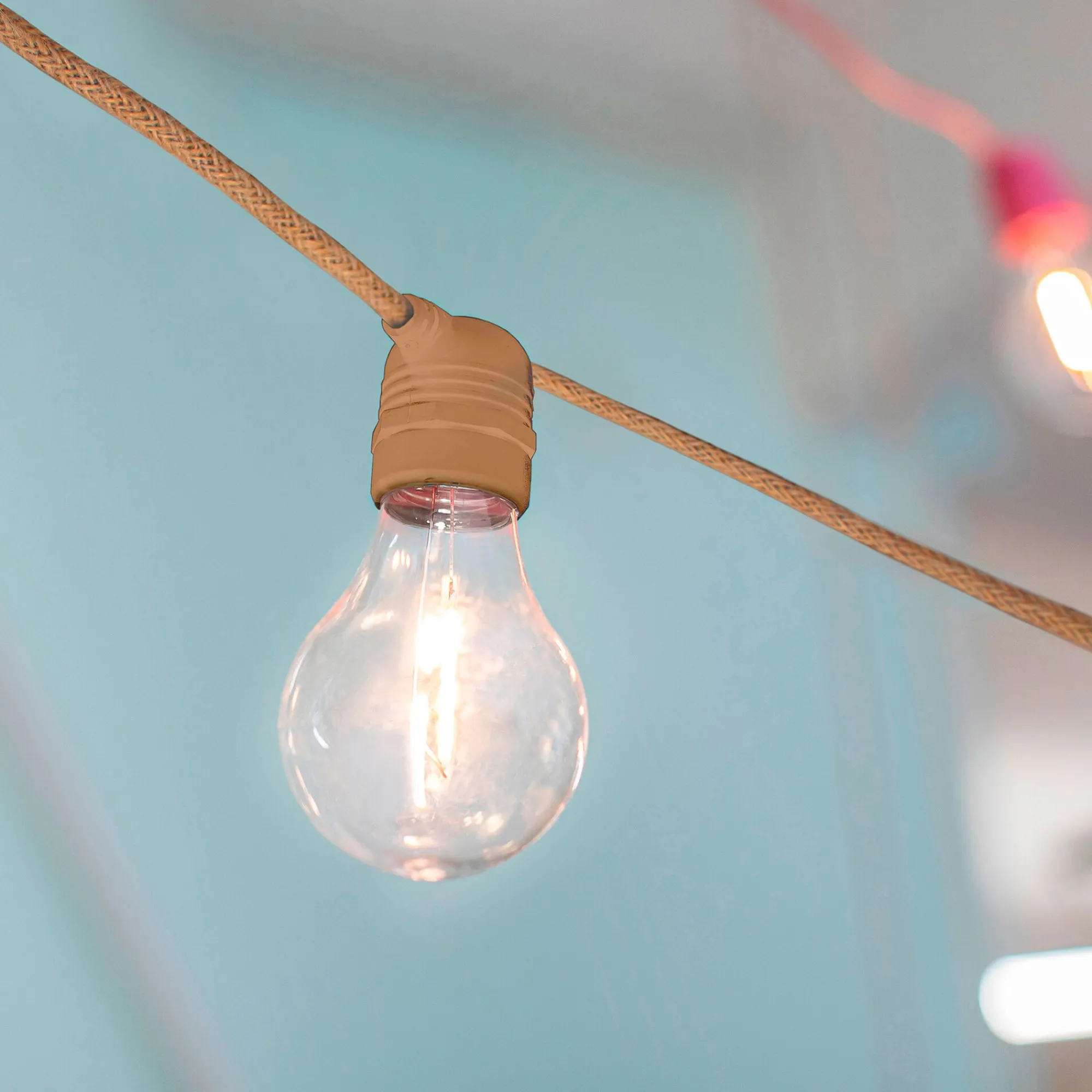 alinea Luminaire Exterieur|Guirlandes Lumineuses Extérieur*Guirlande électrique avec câble en jute 10 ampoules 8m - Naturel