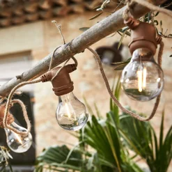 alinea Luminaire Exterieur|Guirlandes Lumineuses Extérieur*Guirlande électrique avec câble en jute 10 ampoules 8m - Naturel