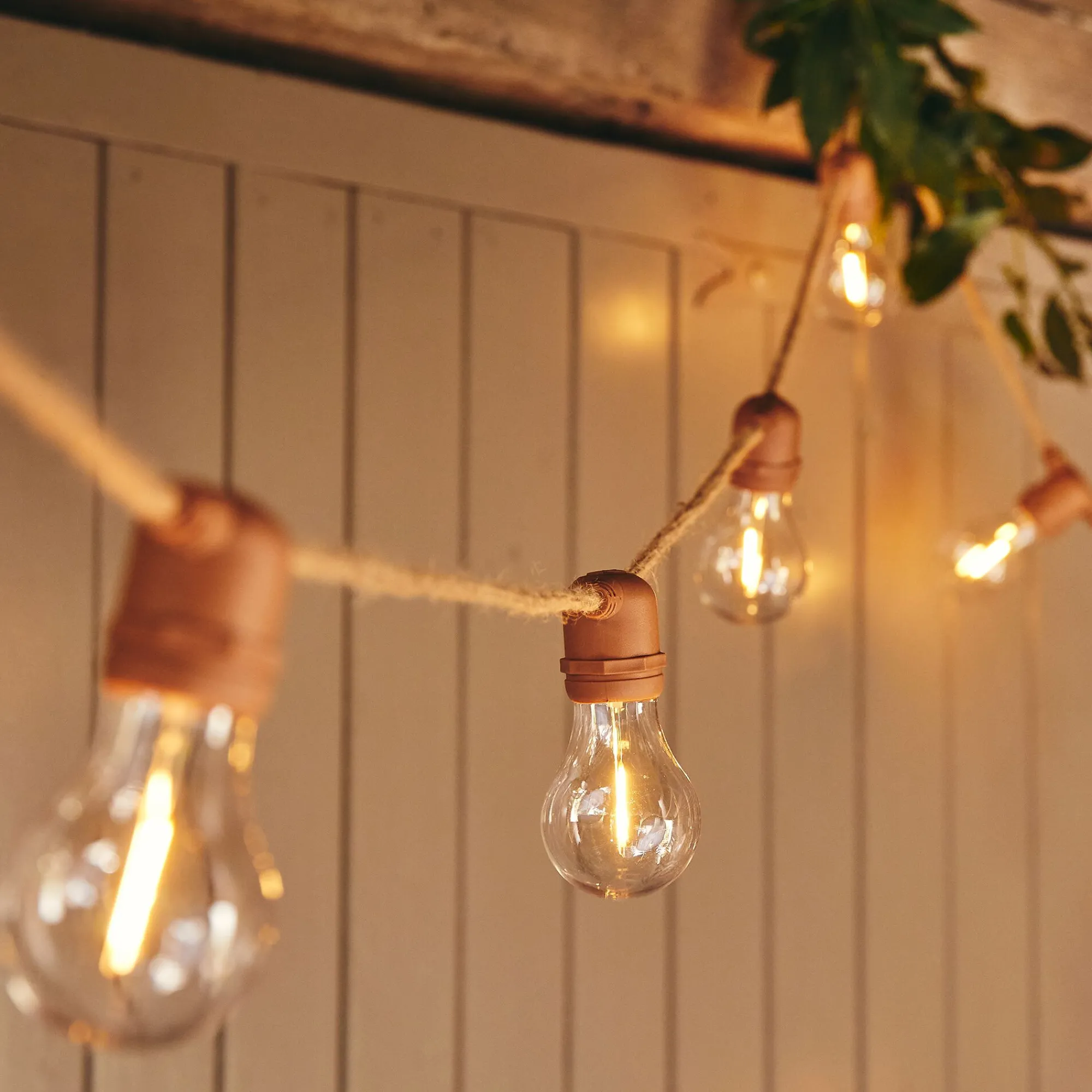 alinea Luminaire Exterieur|Lampes Solaires & Nomades*Guirlande lumineuse solaire en jute - 8m Naturel