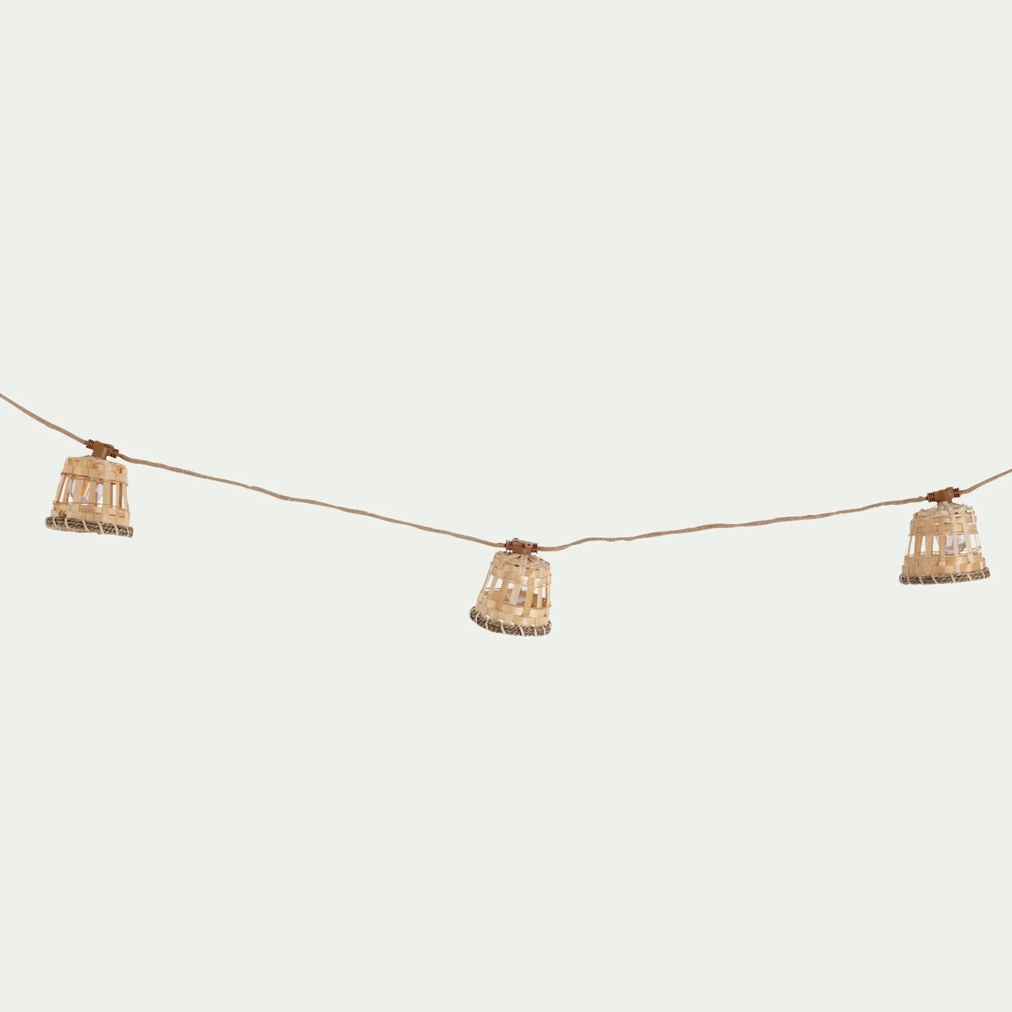 alinea Luminaire Exterieur|Lampes Solaires & Nomades*Guirlande lumineuse solaire naturelle 8m - Beige