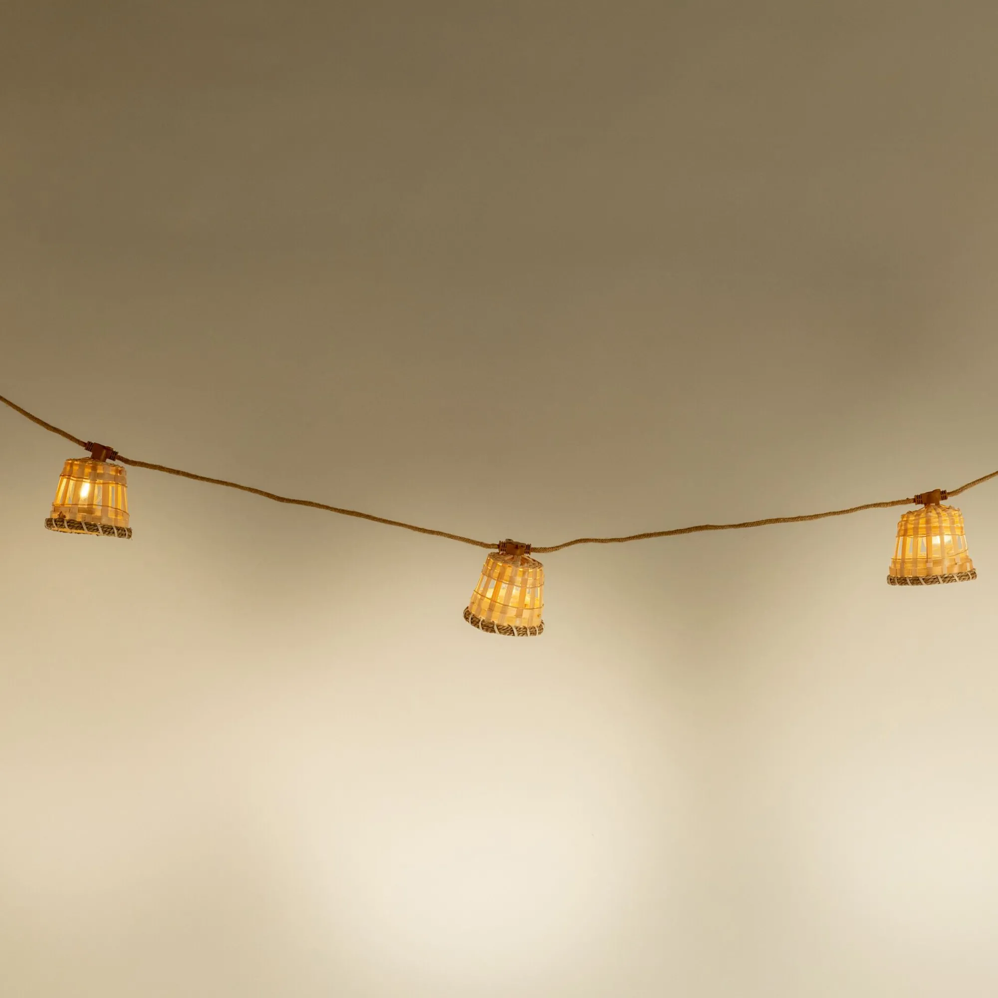 alinea Luminaire Exterieur|Lampes Solaires & Nomades*Guirlande lumineuse solaire naturelle 8m - Beige