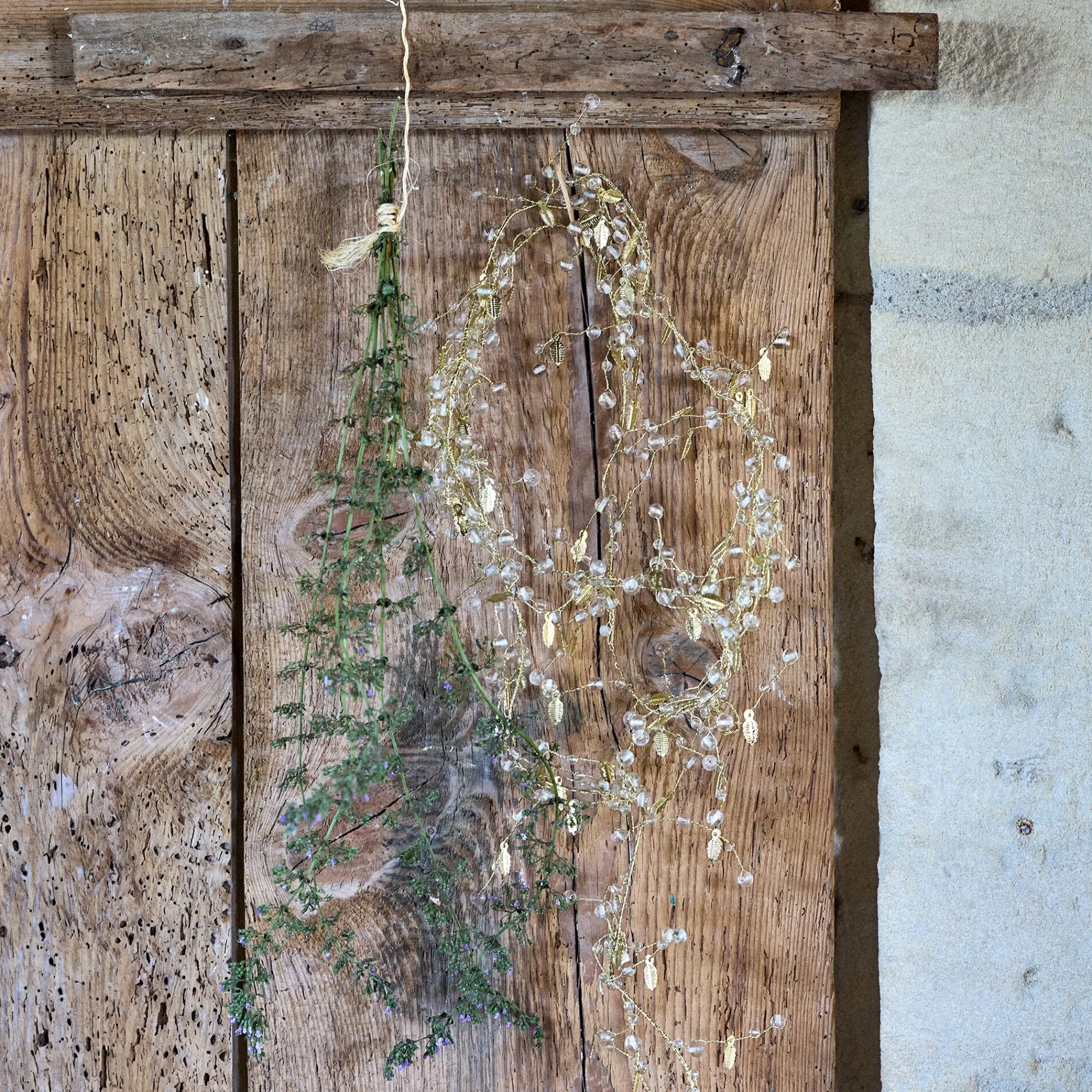 alinea Guirlande De Noël*Gurilande de Noël en fer et en verre L183cm - Doré