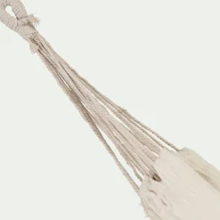 alinea Hamac*Hamac en coton avec finition en macramé - blanc ventoux